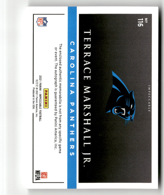 2021 Panini Impeccable #116 Terrace Marshall Jr. #/75