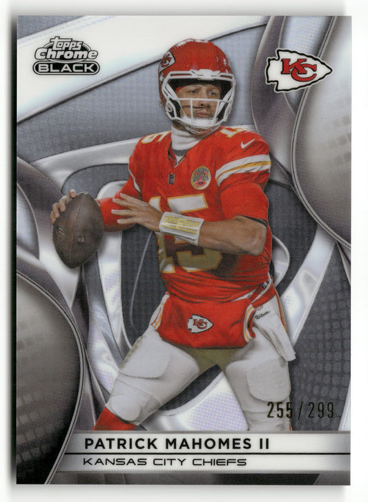 2025 Topps Chrome Black #51 Patrick Mahomes II Refractor /299
