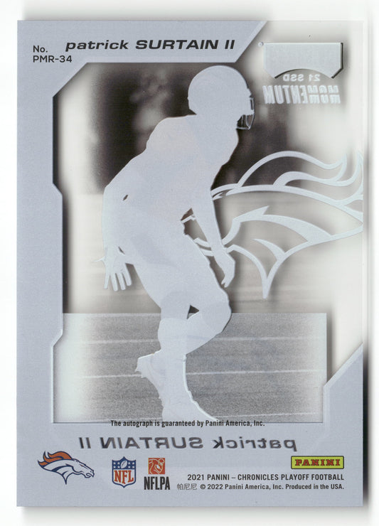 2021 Panini Chronicles #PMR-34 Patrick Surtain II Playoff Momentum Rookies
