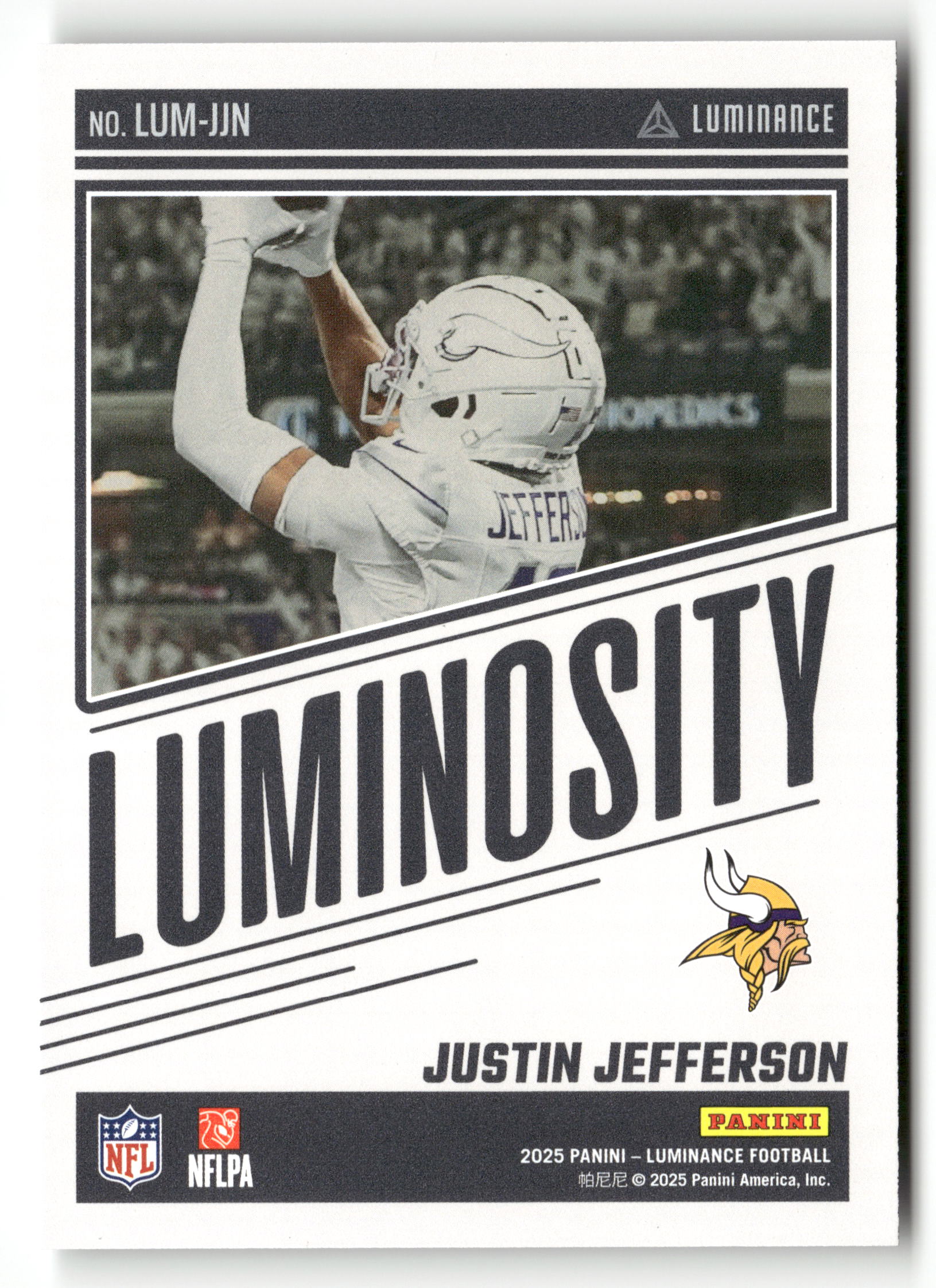 2024 Panini Luminance #LUM-JJN Justin Jefferson Luminosity