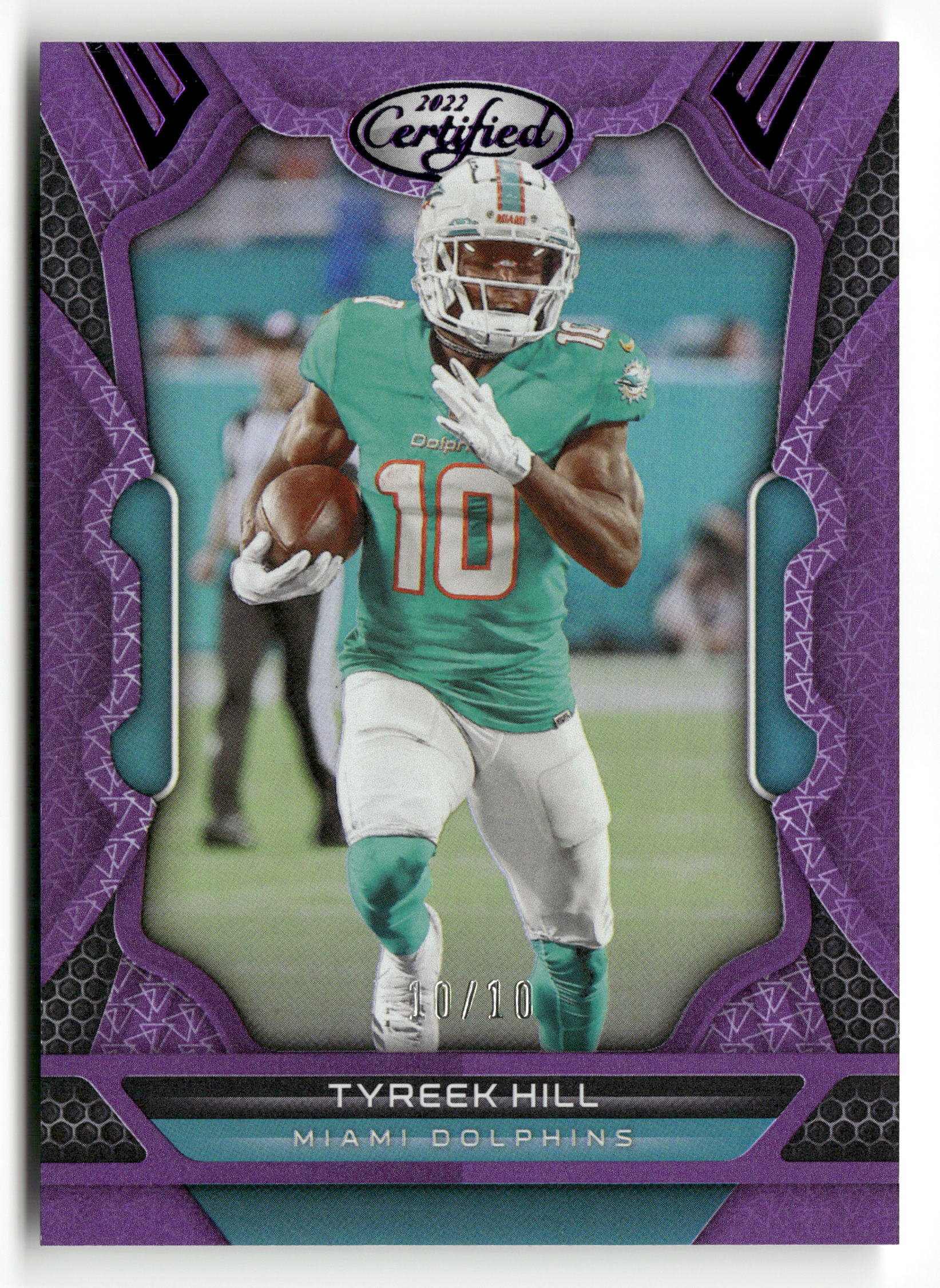 2022 Panini Certified #48 Tyreek Hill Mirror Purple #/10