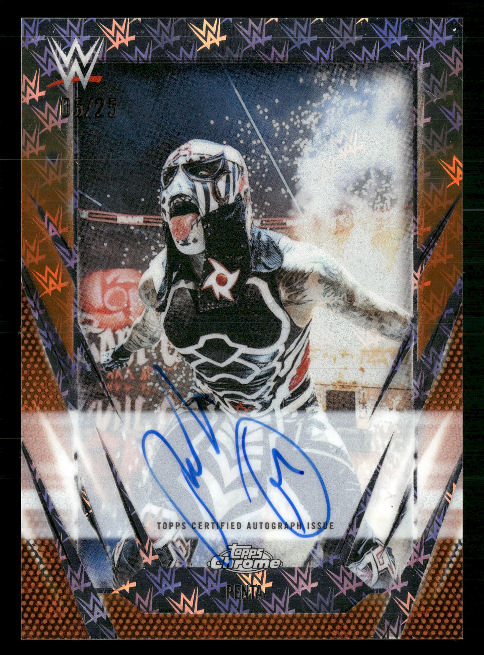 2026 Topps Chrome WWE #LFA-PEN Penta Logofractor Autographs Orange #/25