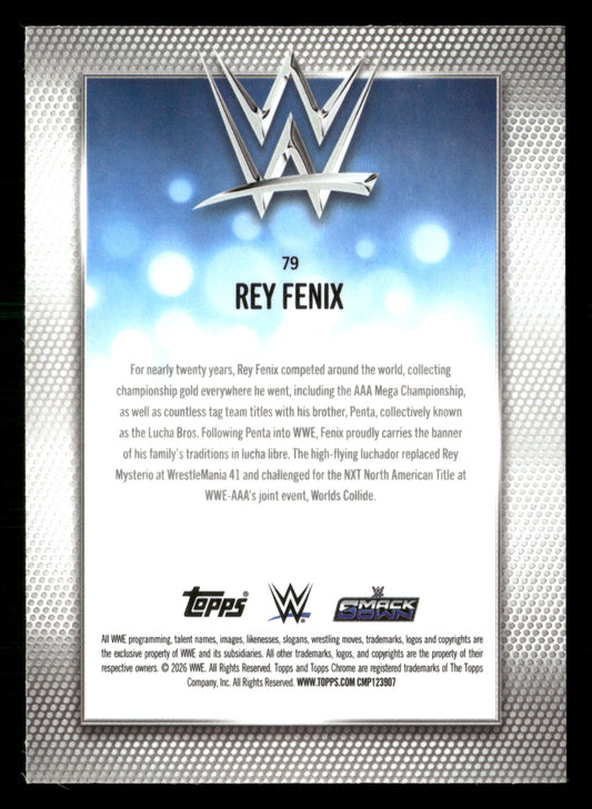 2026 Topps Chrome WWE #79 Rey Fenix Blue Geometric Refractor #/150