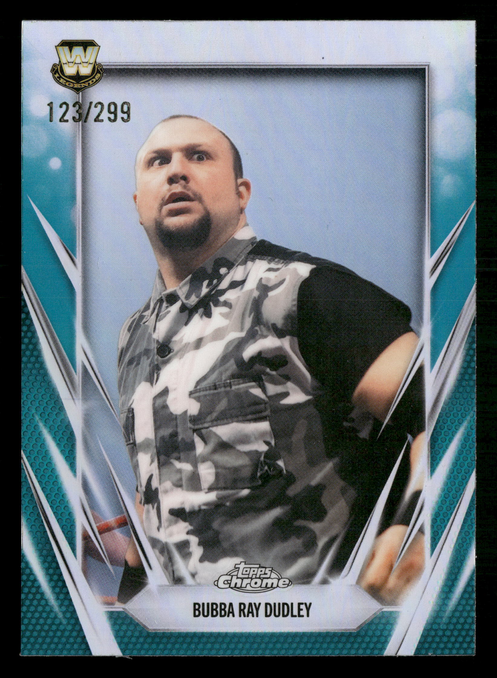 2026 Topps Chrome WWE #172 Bubba Ray Dudley Teal Refractor #/299