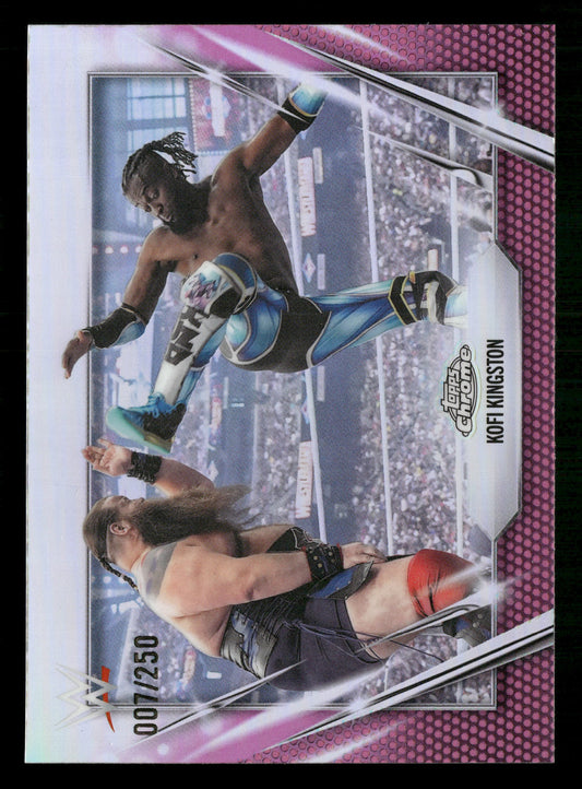 2026 Topps Chrome WWE #166 Kofi Kingston Pink Refractor #/250
