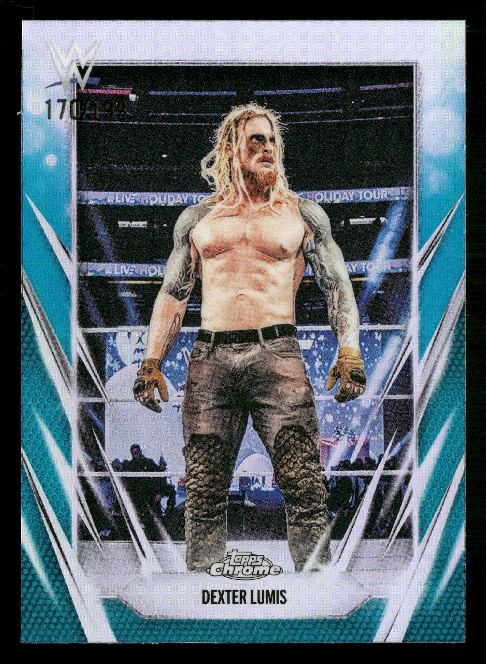 2026 Topps Chrome WWE #171 Dexter Lumis Aqua Refractor #/199