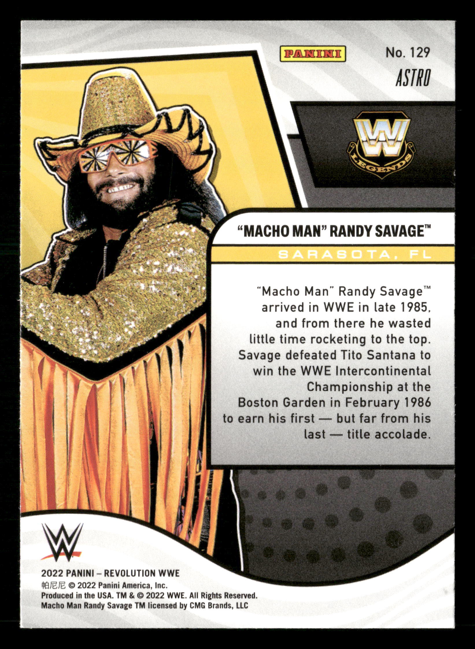 2022 Panini Revolution WWE #129 "Macho Man" Randy Savage
