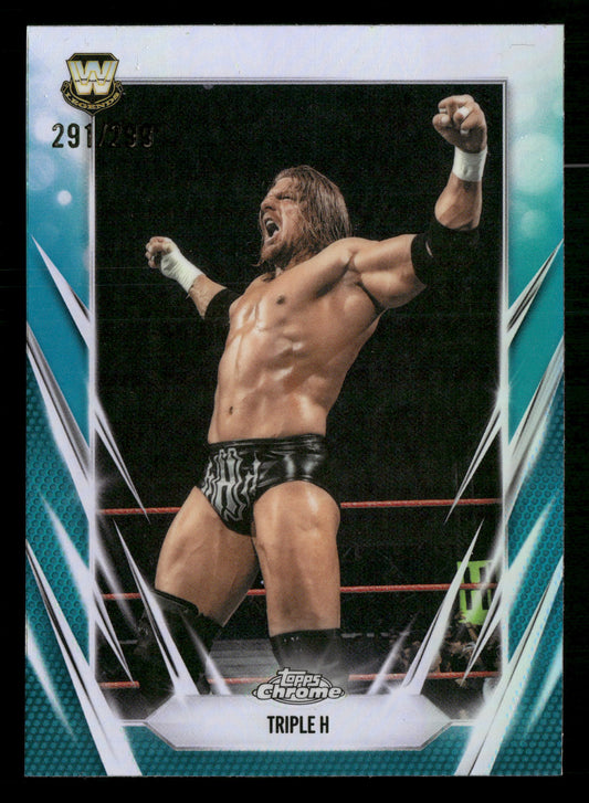 2026 Topps Chrome WWE #4 Triple H Teal Refractor #/299