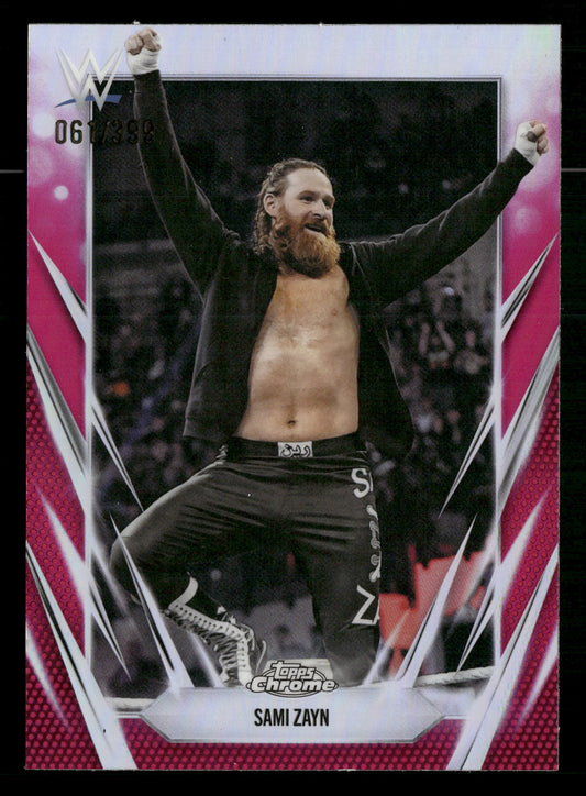 2026 Topps Chrome WWE #67 Sami Zayn Magenta Refractor #/399