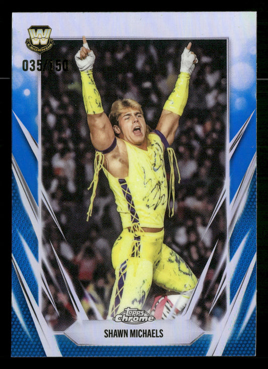 2026 Topps Chrome WWE #59 Shawn Michaels Blue Refractor #/150