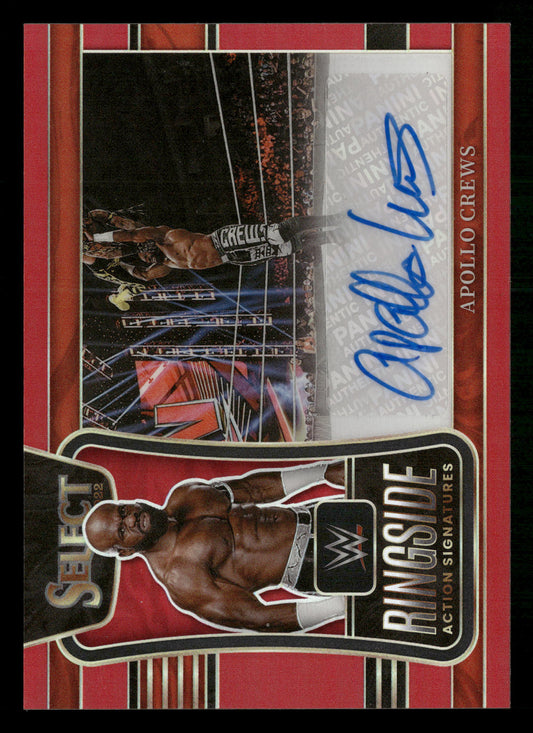 2022 Select WWE Apollo Crews Ringside Action Signatures Red #/99