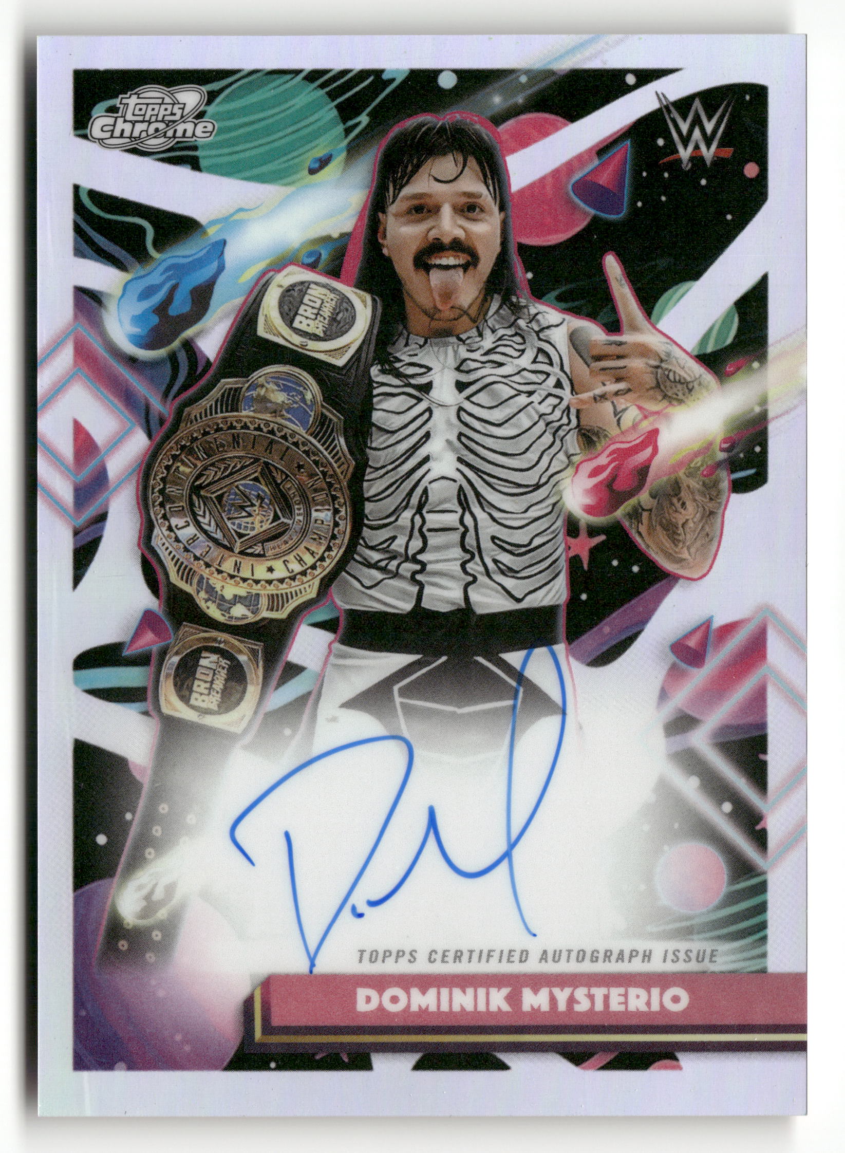 2026 Topps Chrome Cosmic WWE #CCA-DOM Dominik Mysterio Cosmic Chrome Autographs