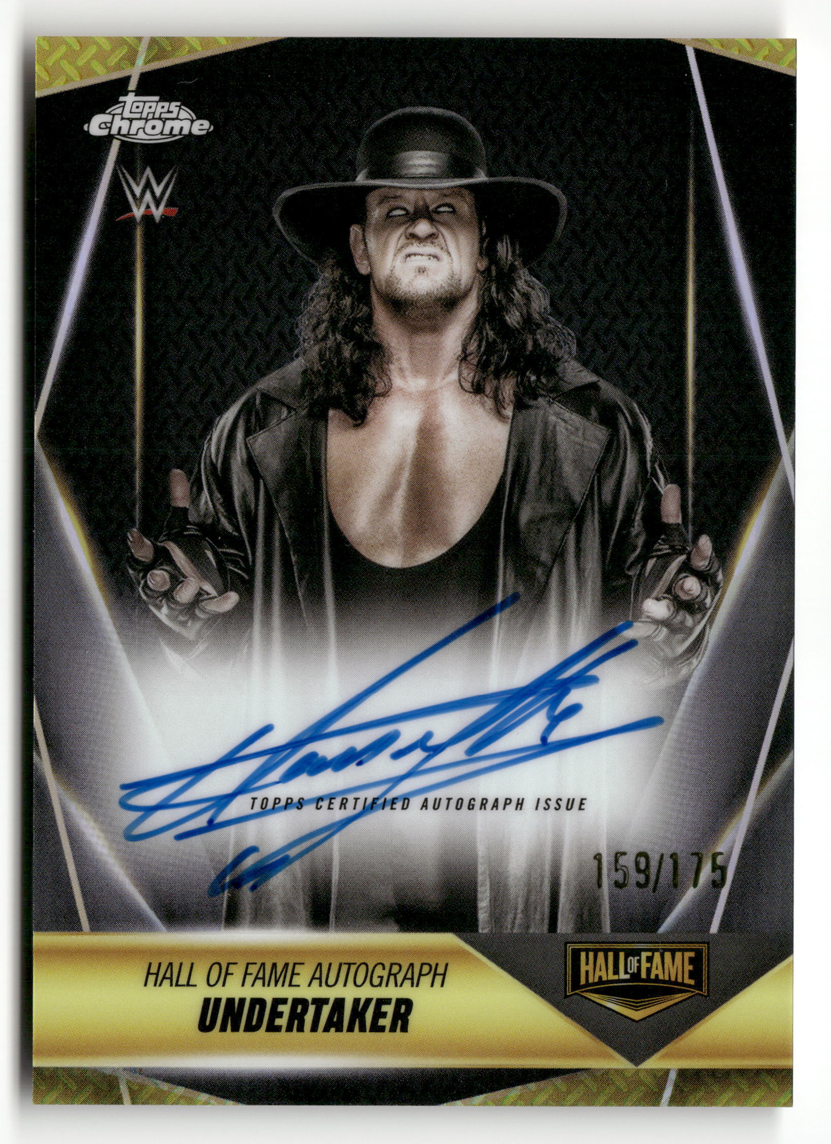 2025 Topps Chrome WWE #HOF-UT Undertaker Hall of Fame Autographs Refractor #/175