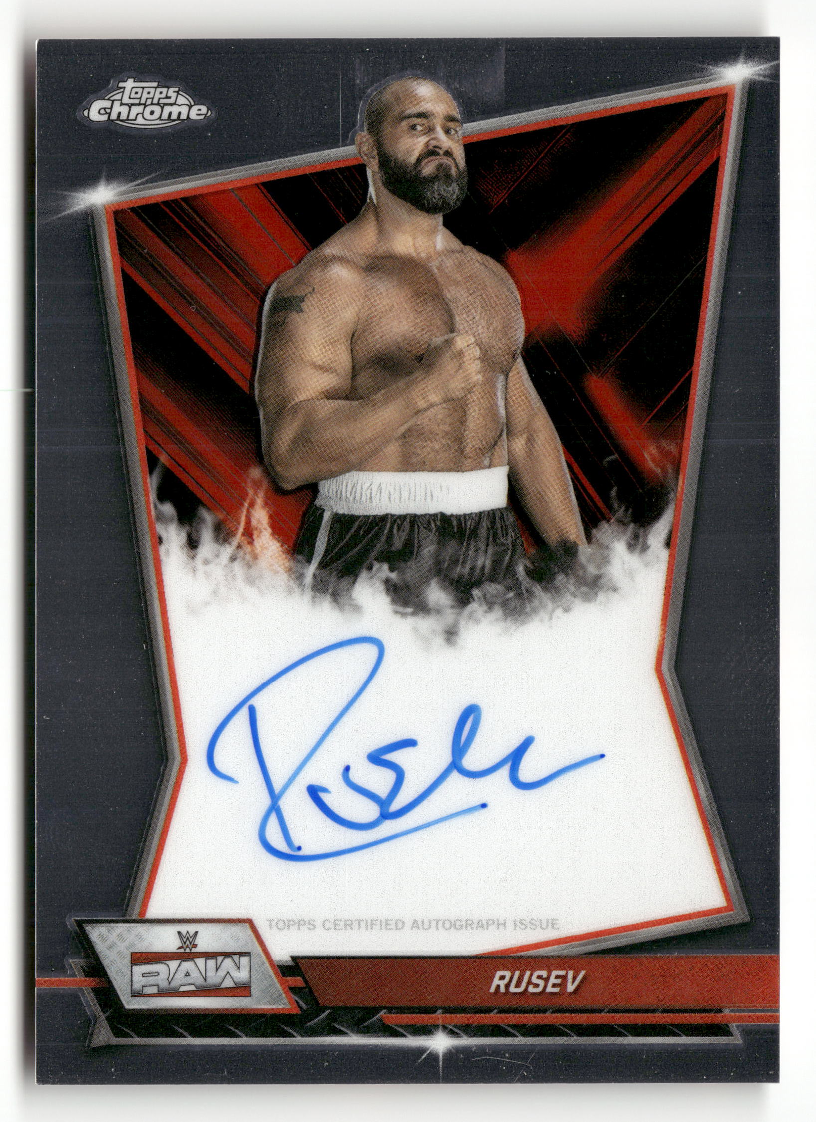 2026 Topps Chrome WWE #RBA-RSV Rusev Red Brand Autographs
