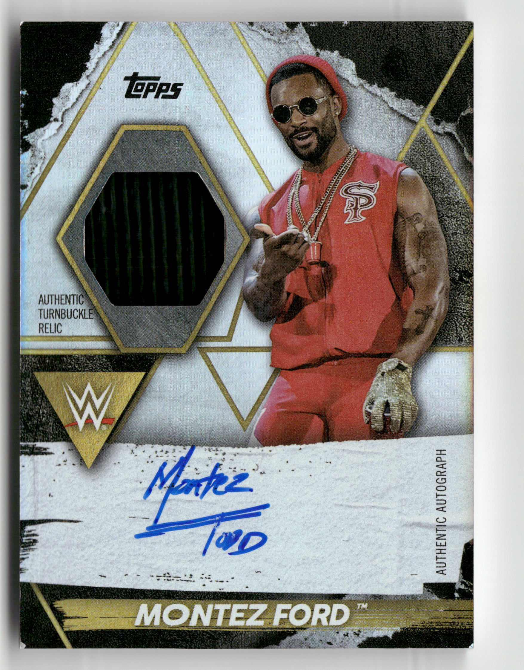 2021 Topps WWE Fully Loaded - Autographed Turnbuckle Relics #P-MF Montez Ford