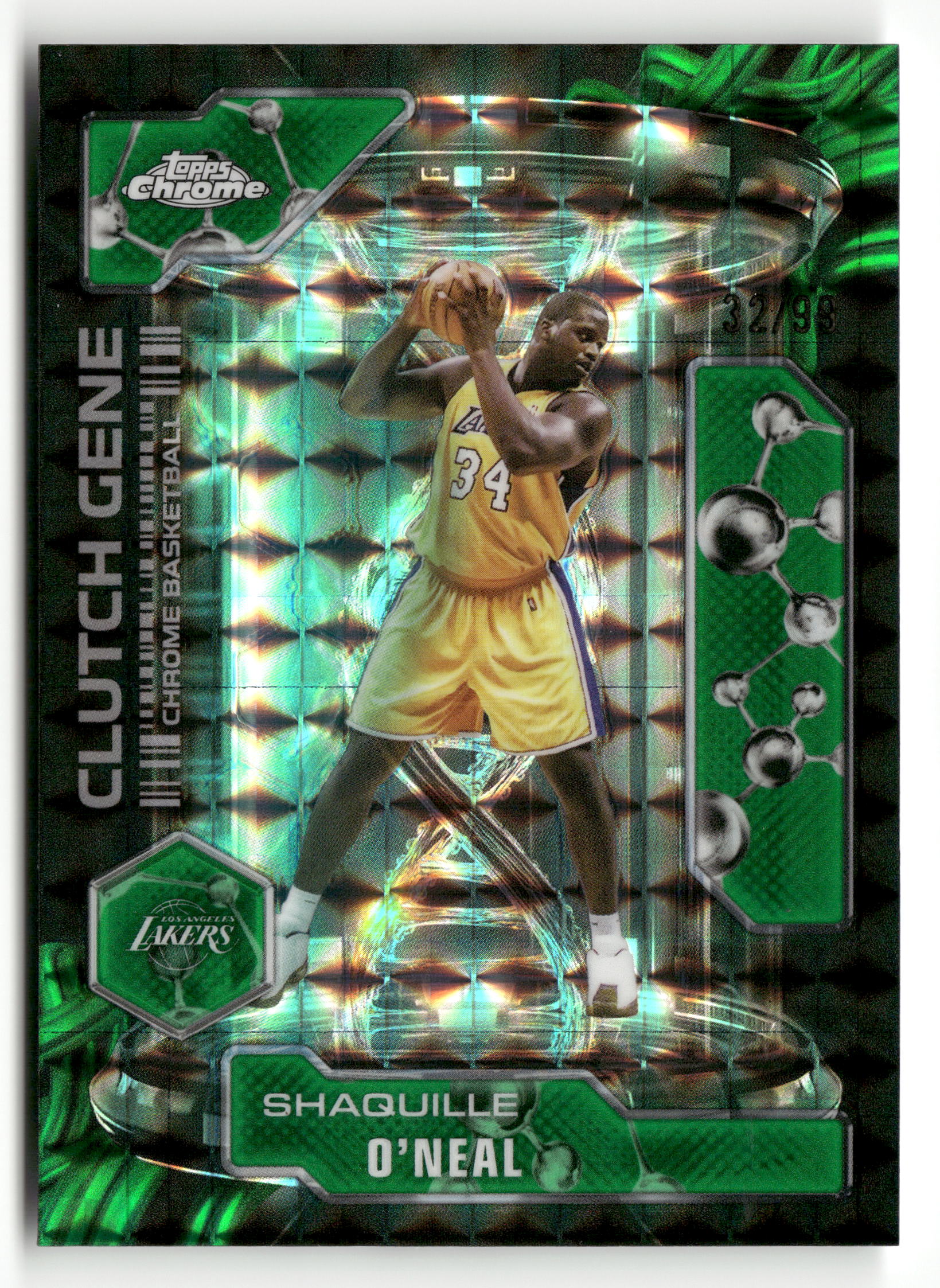 2025-26 Chrome #CG-27 Shaquille O'Neal Clutch Gene Green Geometric #/99