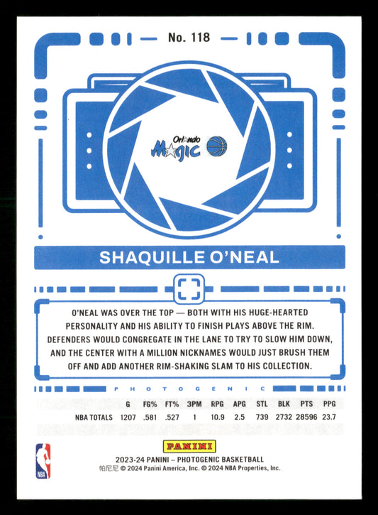 2023-24 Panini Photogenic #118 Shaquille O'Neal Silver #/99