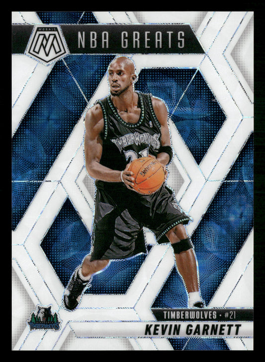 2024-25 Panini Mosaic #293 Kevin Garnett White Mosaic #/25