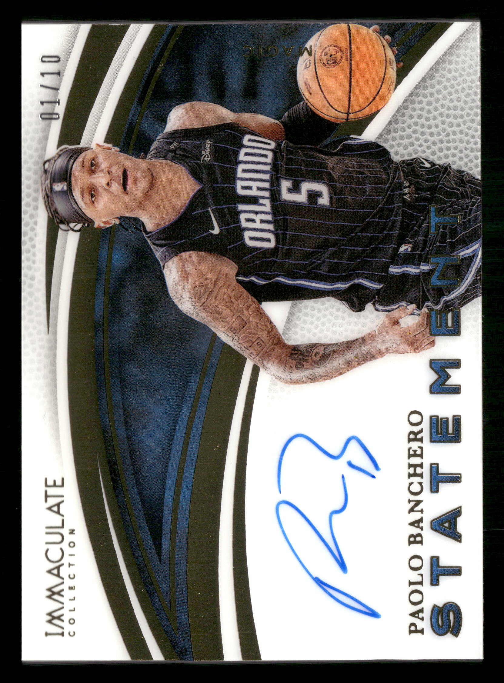 2024-25 Immaculate #STA-PBA Paolo Banchero Statement Signatures #1/10 Bookend