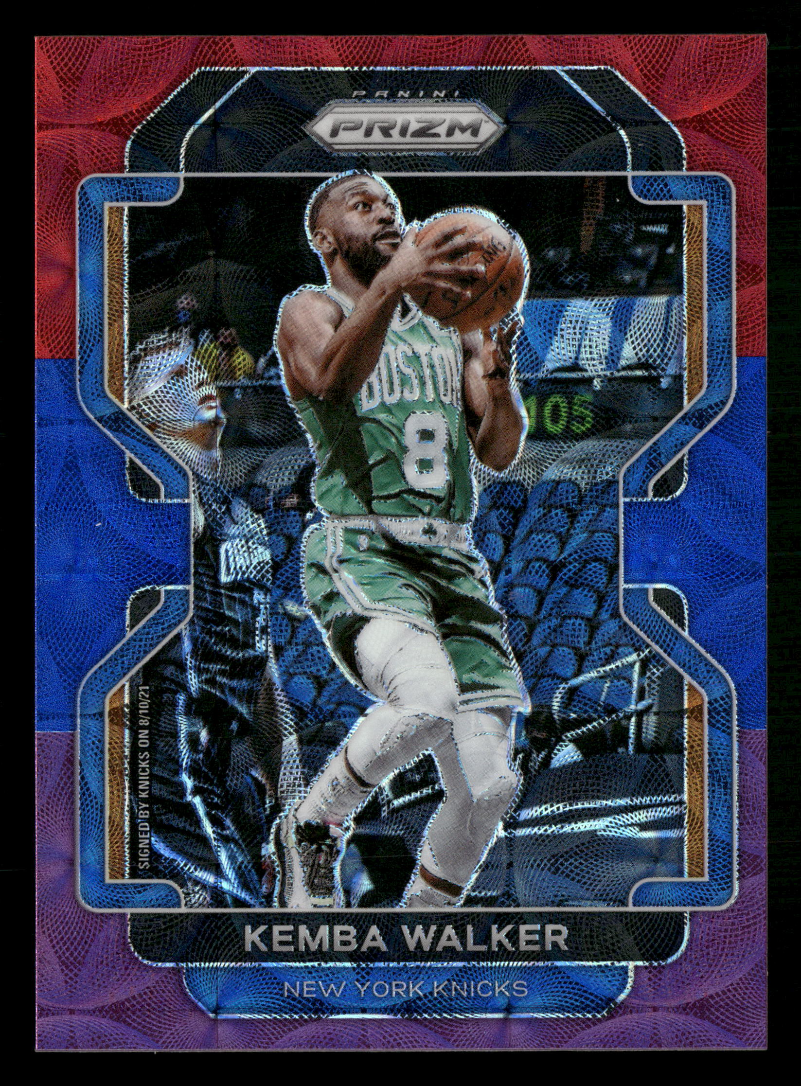 2021-22 Panini Prizm #122 Kemba Walker Choice Red Blue and Purple #/15