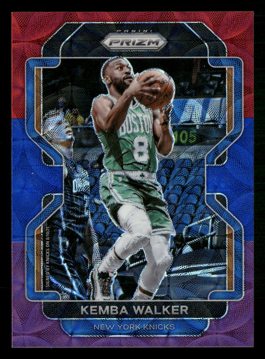 2021-22 Panini Prizm #122 Kemba Walker Choice Red Blue and Purple #/15