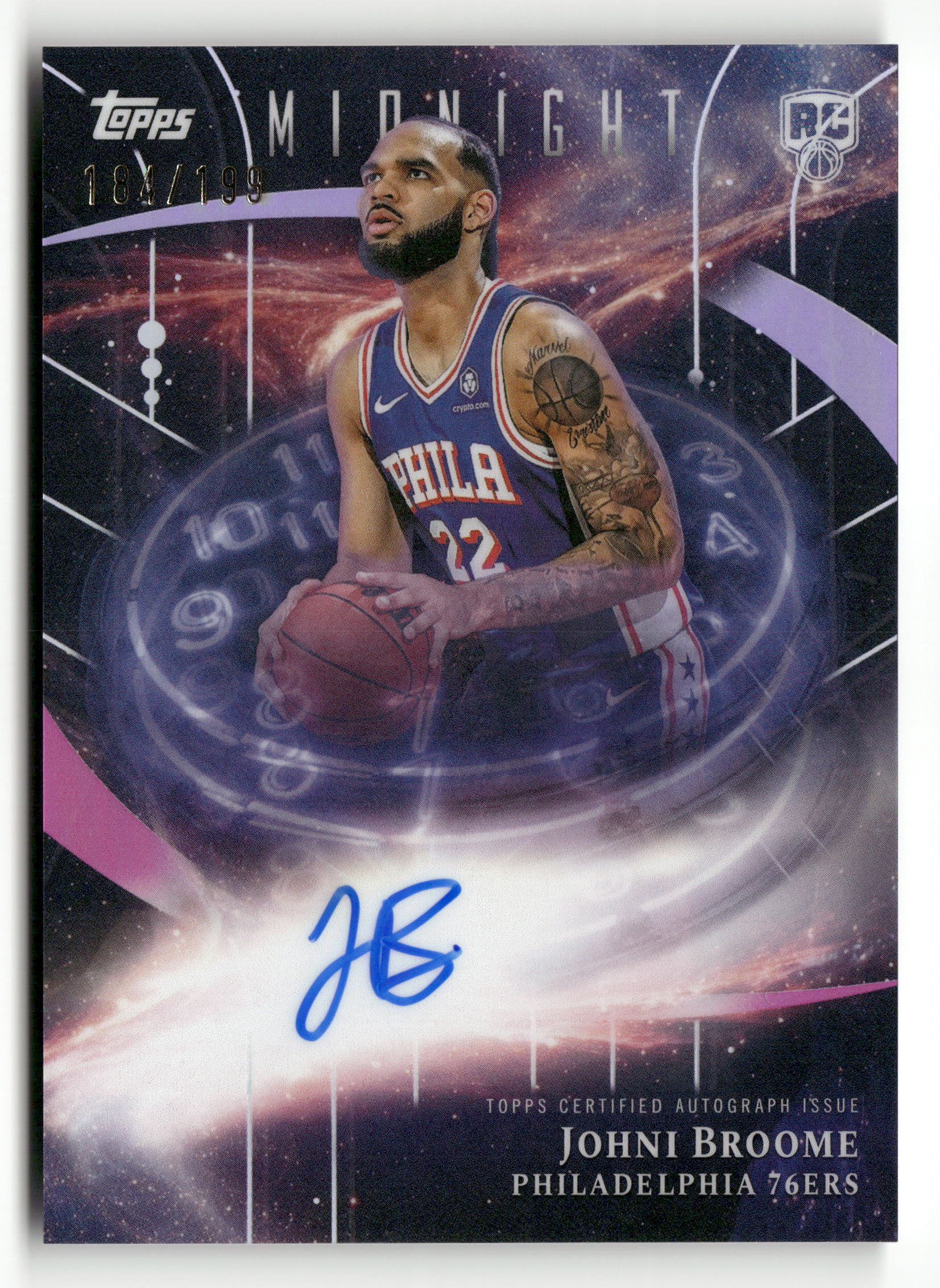 2025-26 Midnight #SMR-JBR Johni Broome Stroke of Midnight Auto RC Twilight #/199