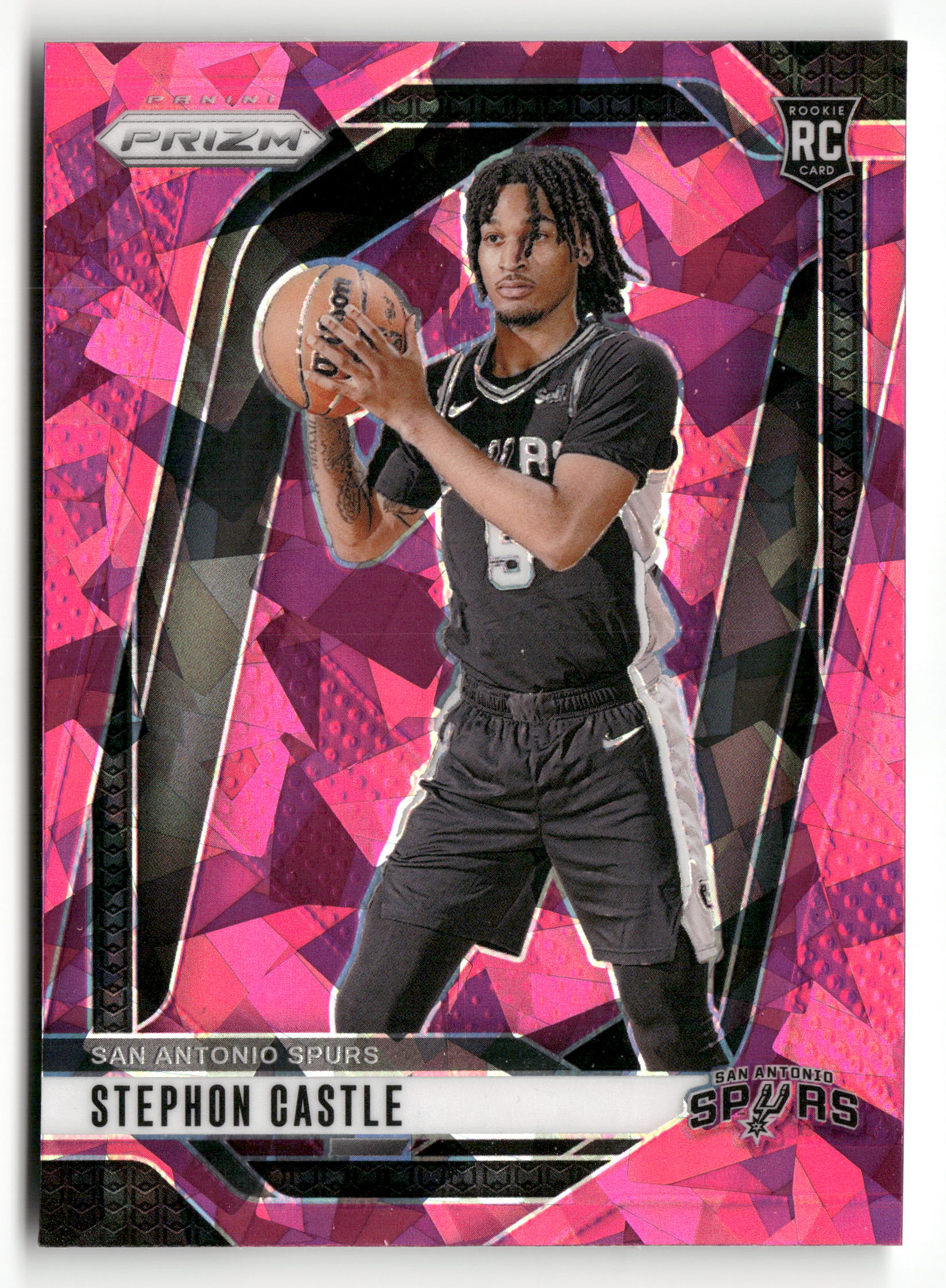 2024-25 Panini Prizm #234 Stephon Castle Prizms Pink Ice