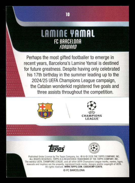2025-26 Topps UEFA Club Competitions #10 Lamine Yamal Image Variation SSP