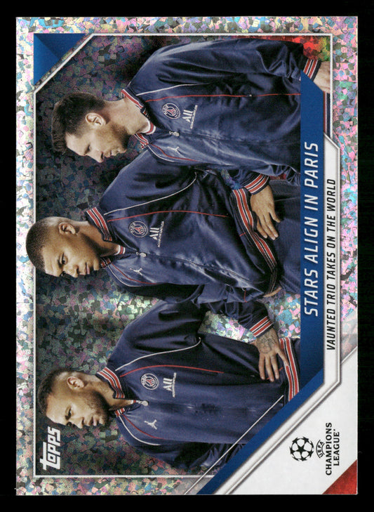 2021-22 Topps UEFA Champions League Jade Edition #62 Stars Align in Paris