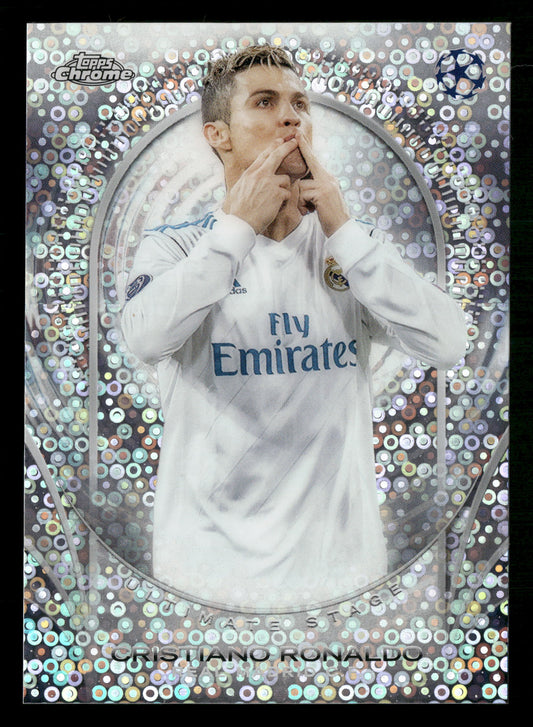 2024-25 Topps UEFA CC #USC-28 Cristiano Ronaldo Ultimate Stage Chrome Disco SSP