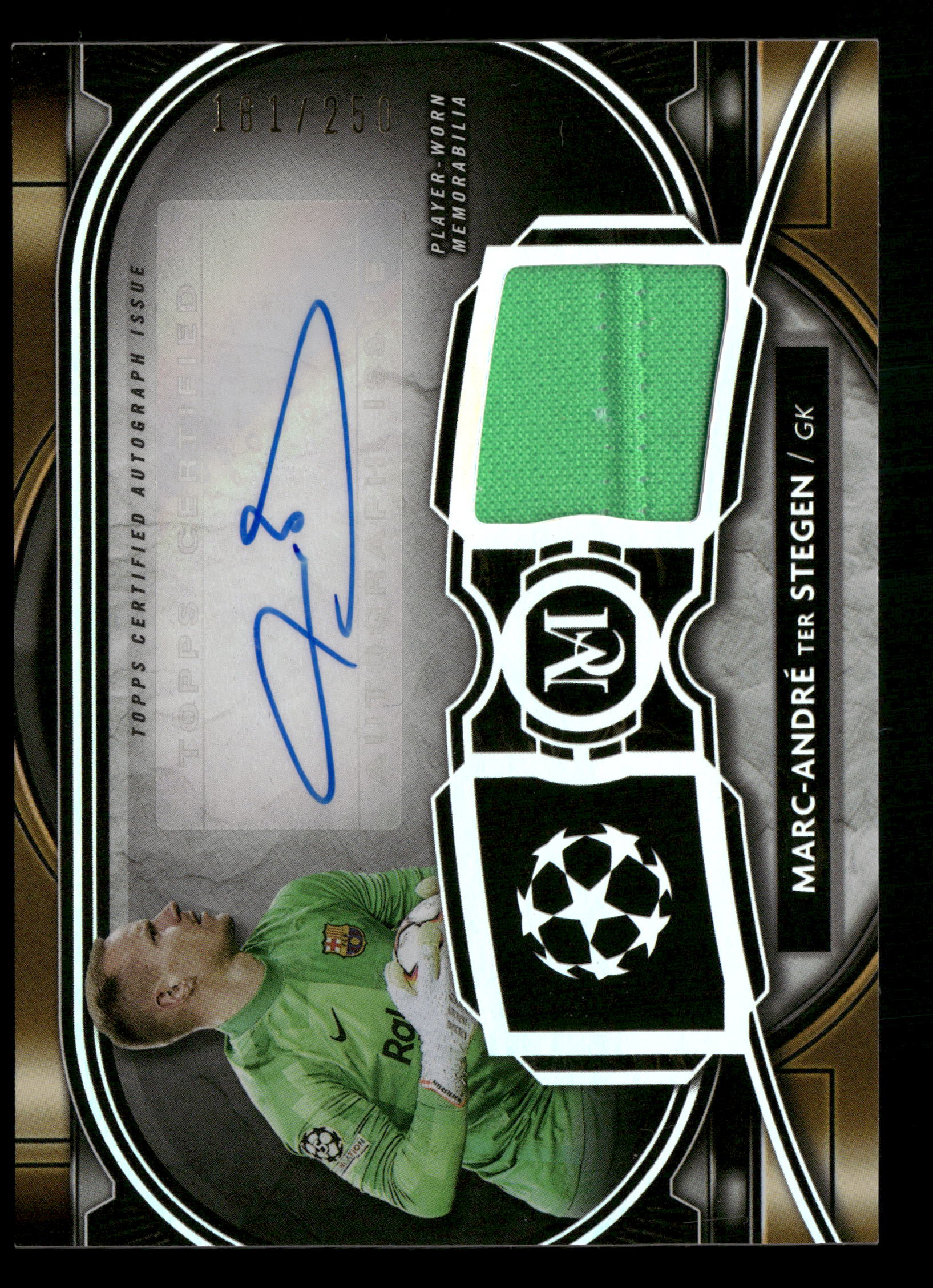 2021-22 Museum Champions League Marc-Andre ter Stegen Auto Relic #/250