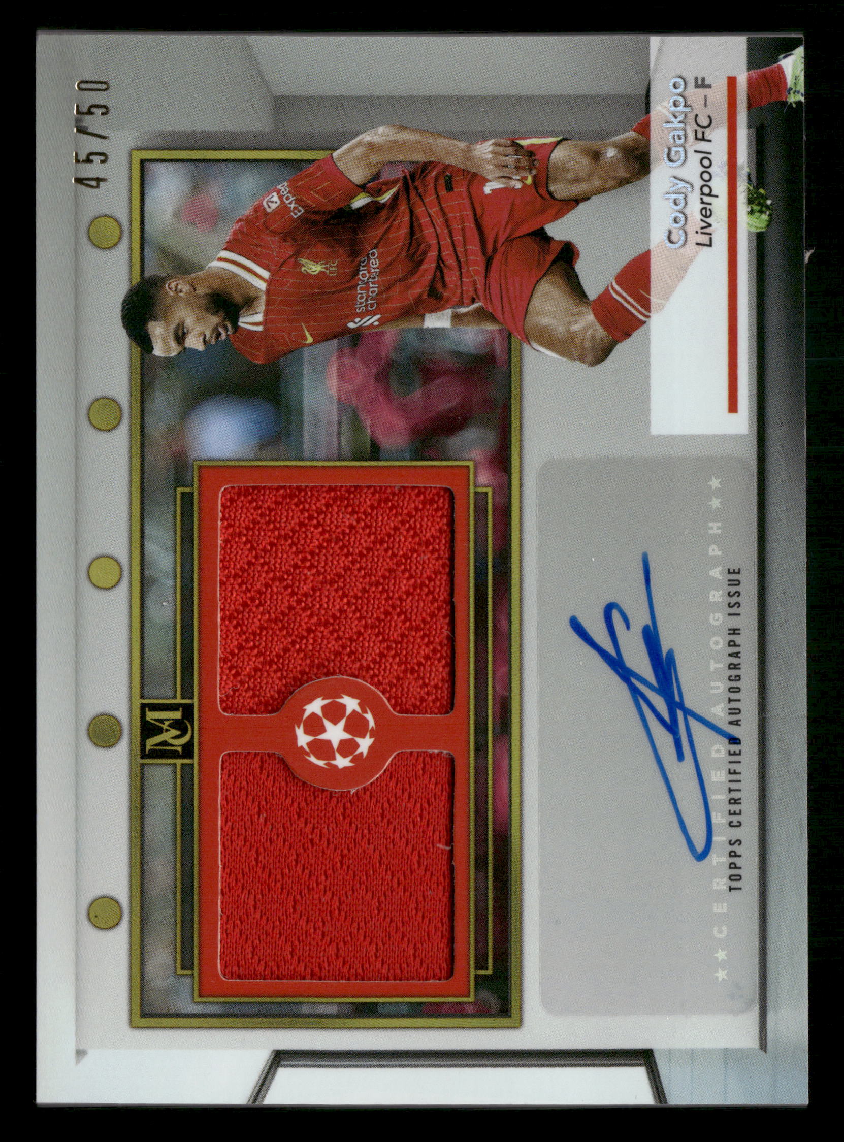 2024-25 Museum UCC #SSR-CG Cody Gakpo Signature Swatches Dual Relic Auto #/50