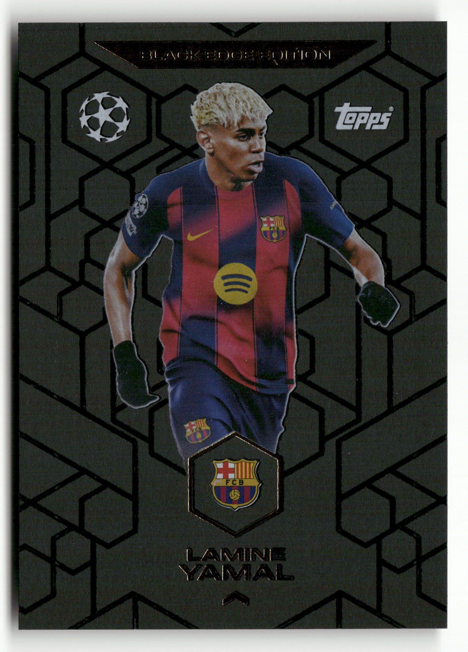 2025-26 Match Attax UEFA Club Competitions #BE3 Lamine Yamal Black Edge Edition