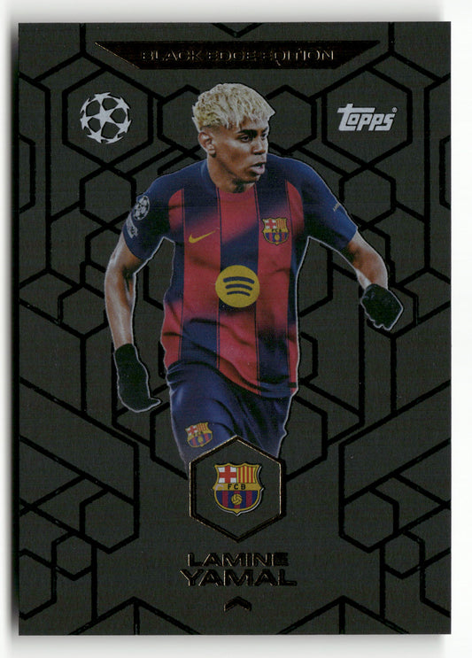 2025-26 Match Attax UEFA Club Competitions #BE3 Lamine Yamal Black Edge Edition