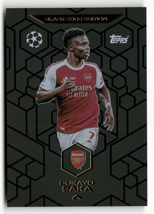 2025-26 Match Attax UEFA Club Competitions #BE2 Bukayo Saka Black Edge Edition
