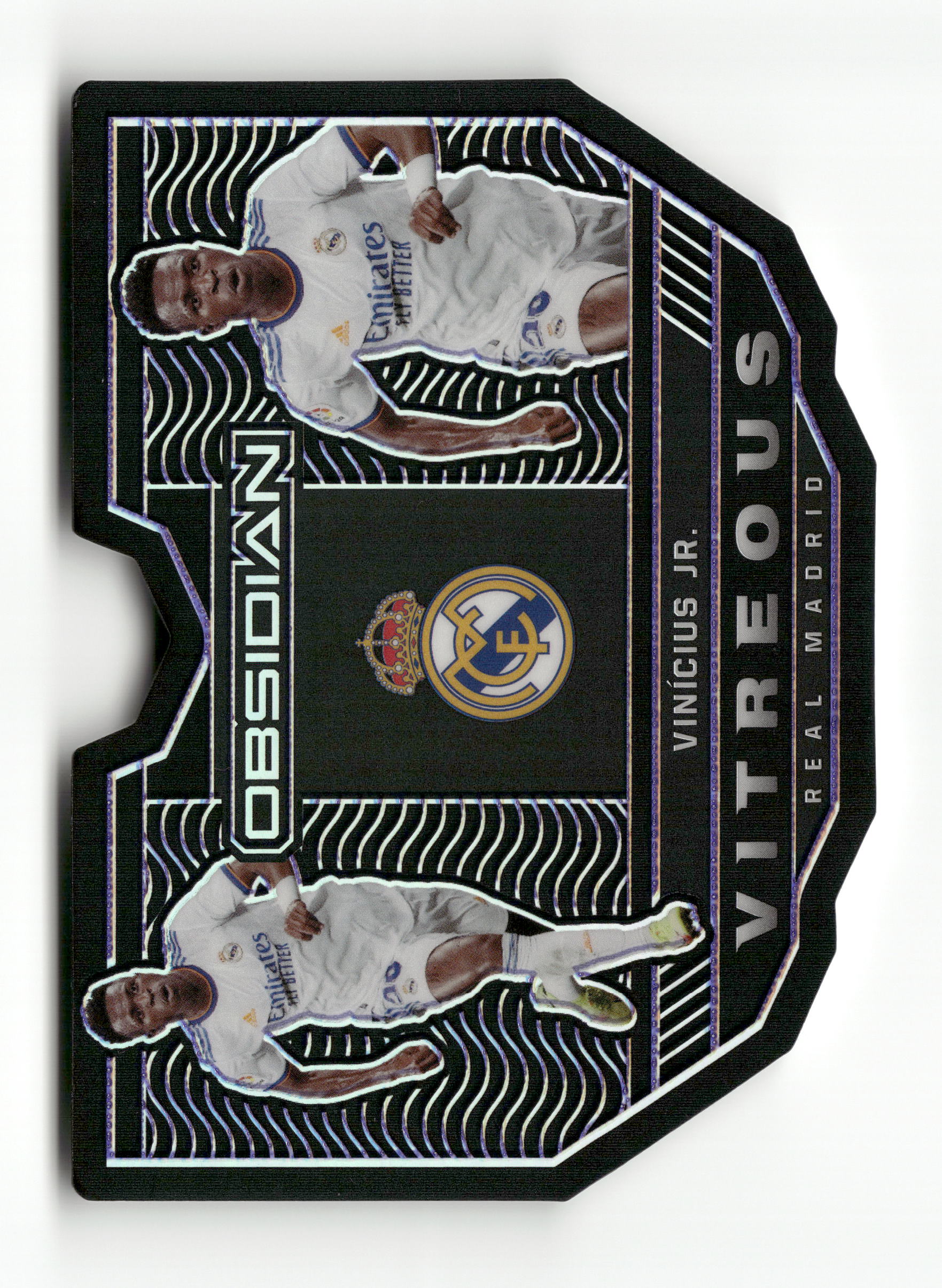 2021-22 Panini Obsidian #22 Vinicius Jr. Vitreous Electric Etch Purple #/60