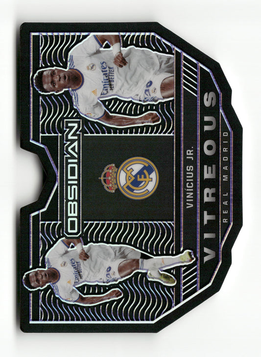 2021-22 Panini Obsidian #22 Vinicius Jr. Vitreous Electric Etch Purple #/60