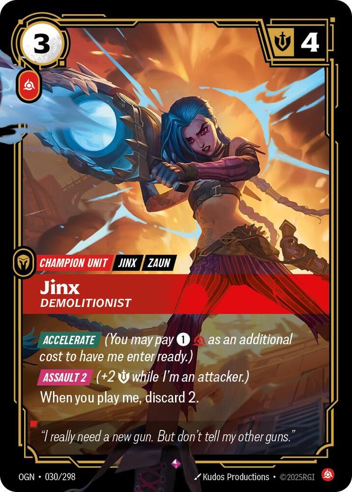 Jinx - Demolitionist 030/298 (Origins)  - Foil