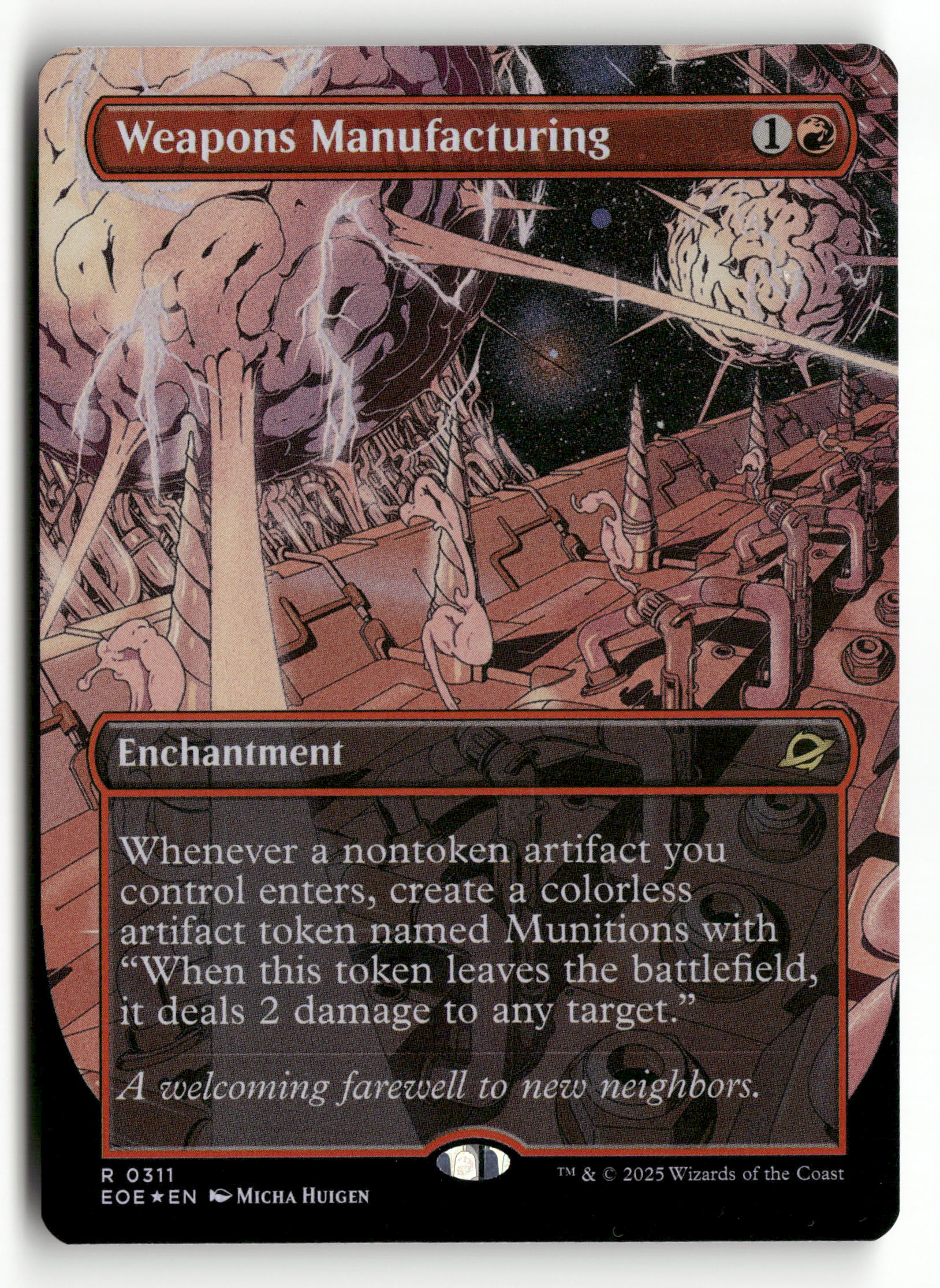 MTG Edge of Eternities 311 Weapons Manufacturing (Borderless) R NM