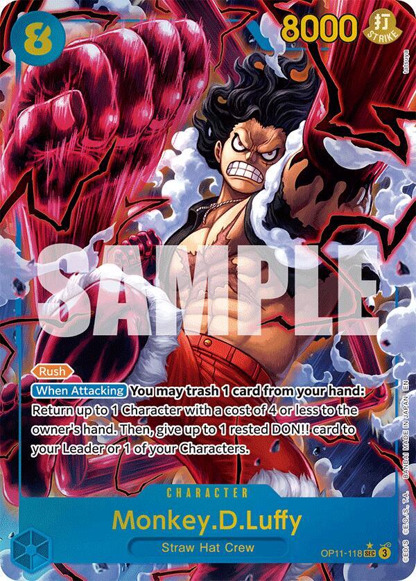Monkey.D.Luffy OP11-118 (A Fist of Divine Speed)  - Alternate Art Foil