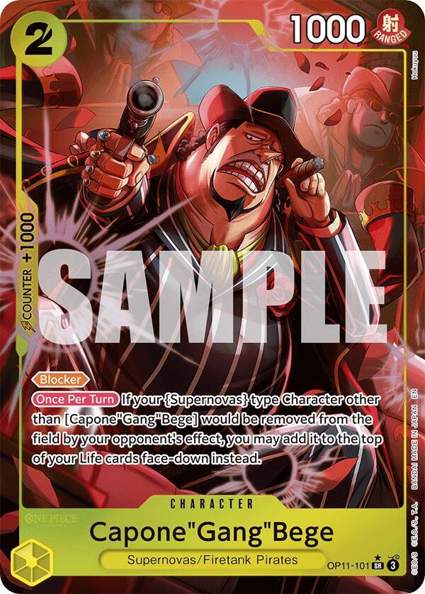 Capone"Gang"Bege OP11-101 (A Fist of Divine Speed)  - Alternate Art Foil