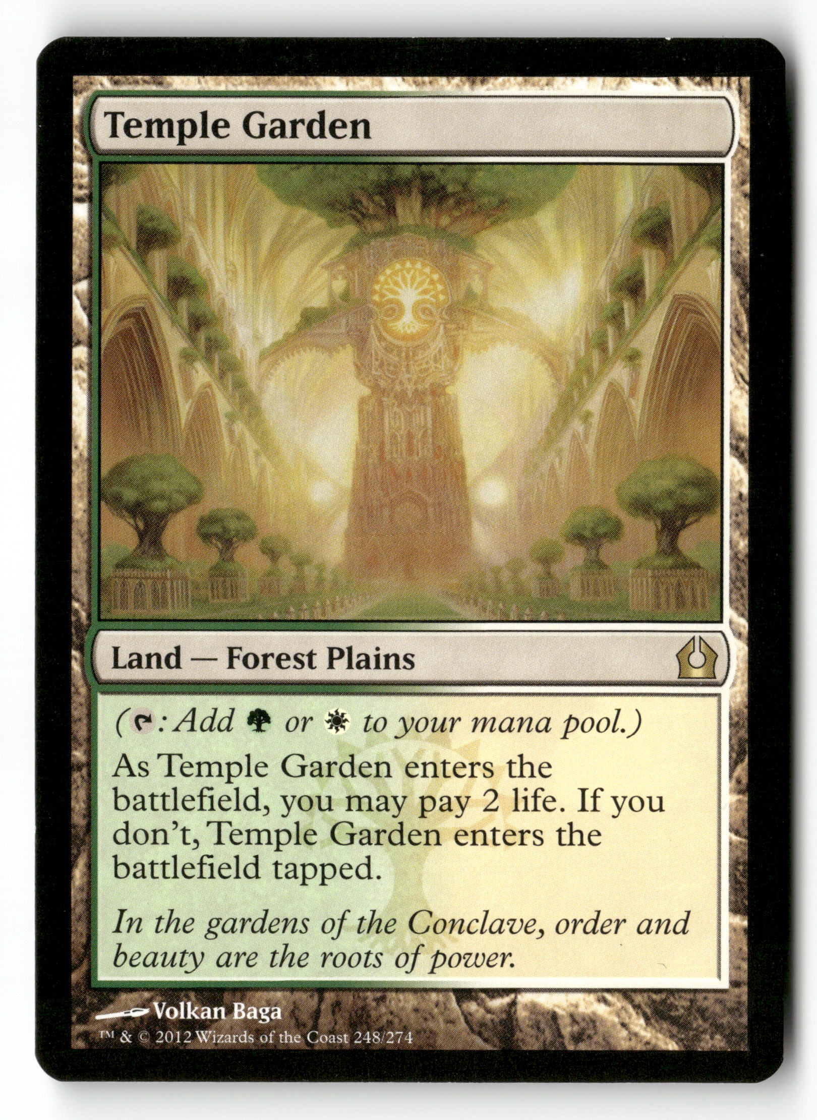 MTG Return to Ravnica 248 Temple Garden R NM