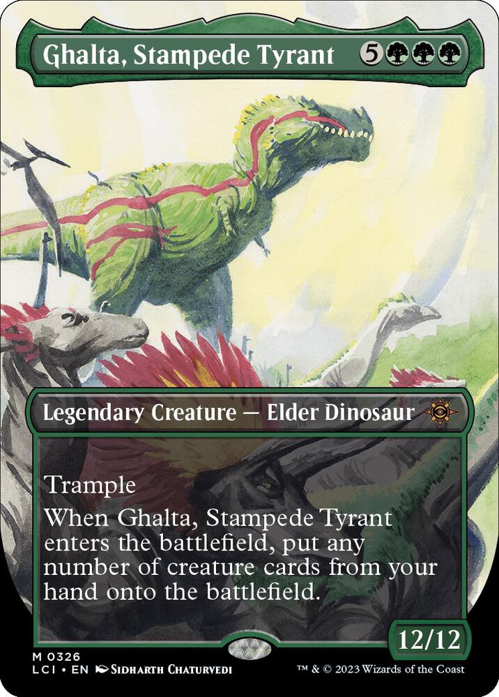Ghalta, Stampede Tyrant 326 (The Lost Caverns of Ixalan)  - Borderless Foil
