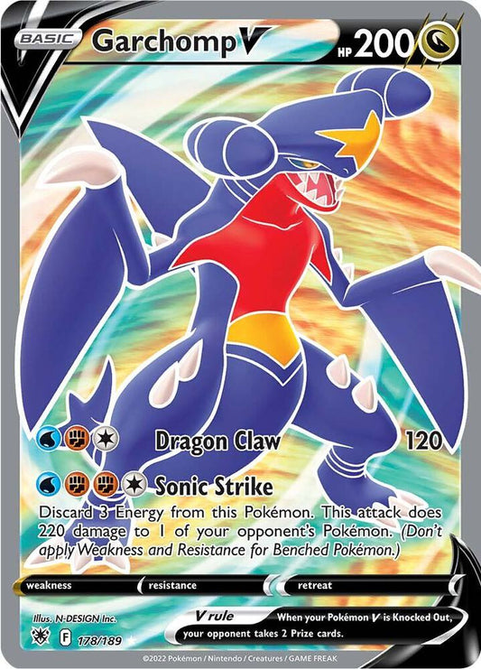 Garchomp V 178/189 (SWSH10: Astral Radiance)  - Holofoil