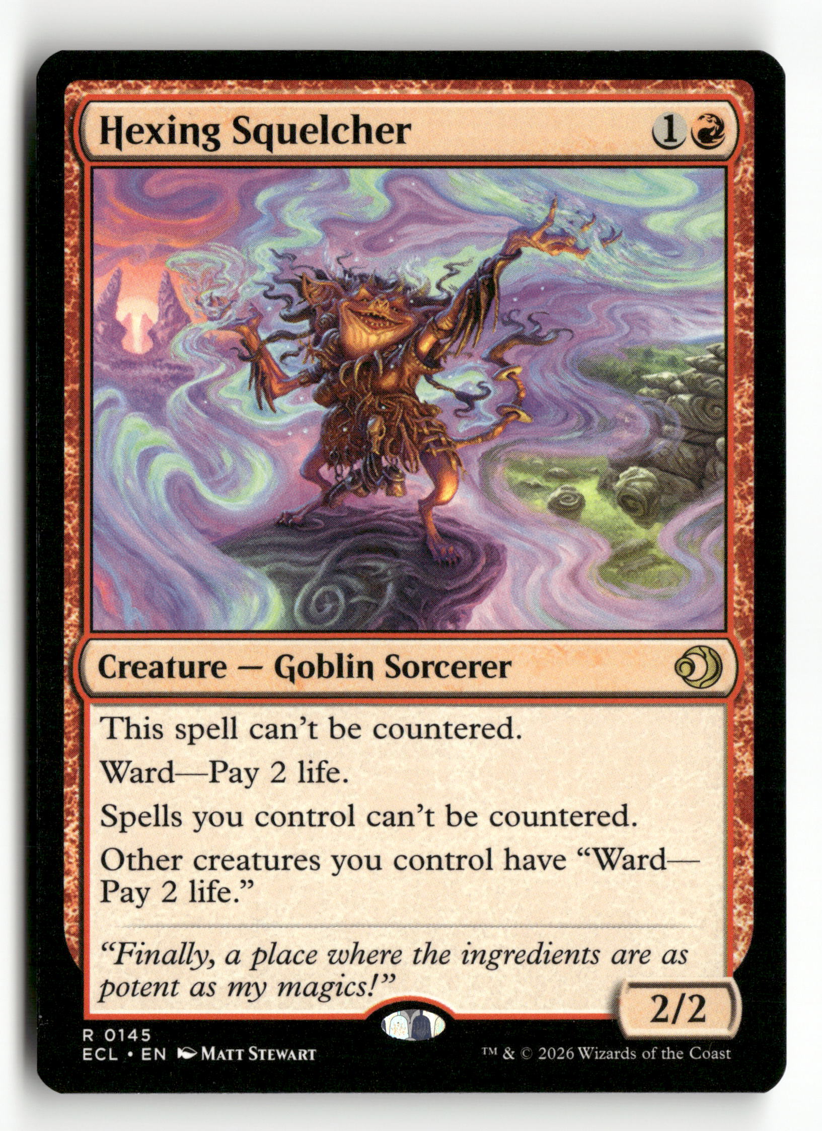 MTG Lorwyn Eclipsed 145 Hexing Squelcher R NM