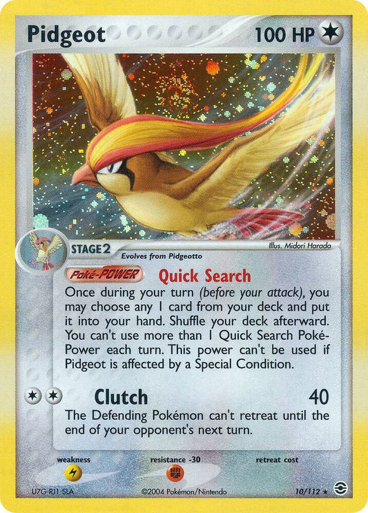 Pidgeot 10/112 (FireRed & LeafGreen)  - Holofoil