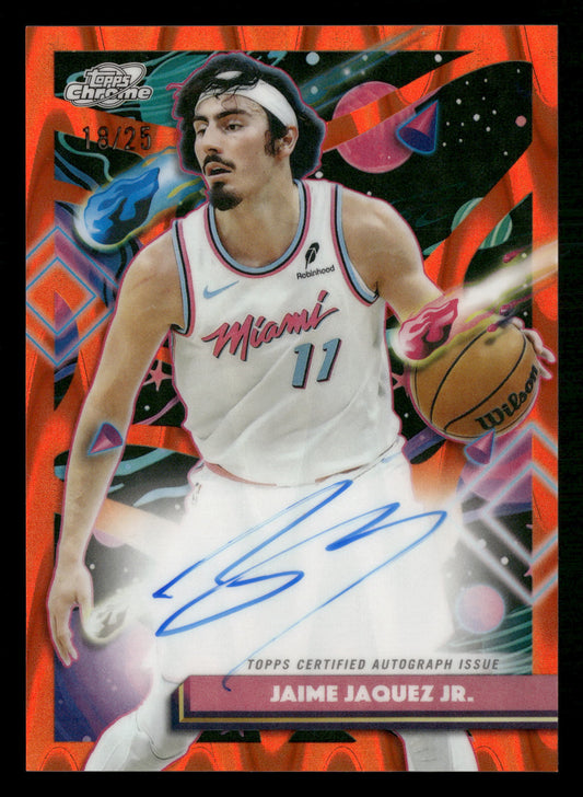 25-26 Topps Chrome Cosmic CCA-JJ Jaime Jaquez Jr. Auto Orange Galactic  #/25