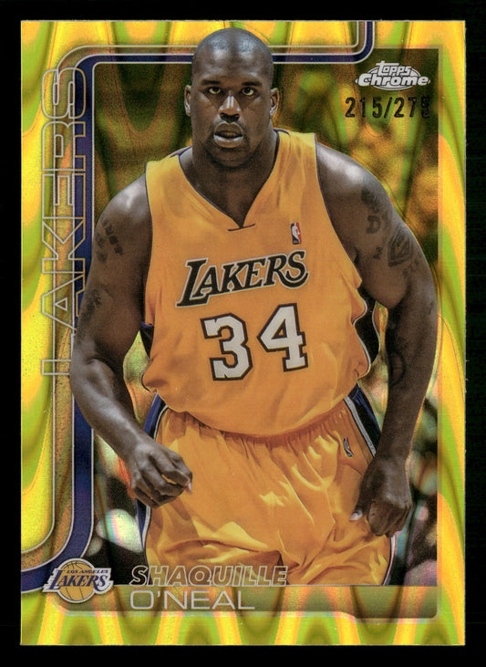 2025-26 Topps Chrome #242 Shaquille O'Neal Yellow RayWave Refractor #/275