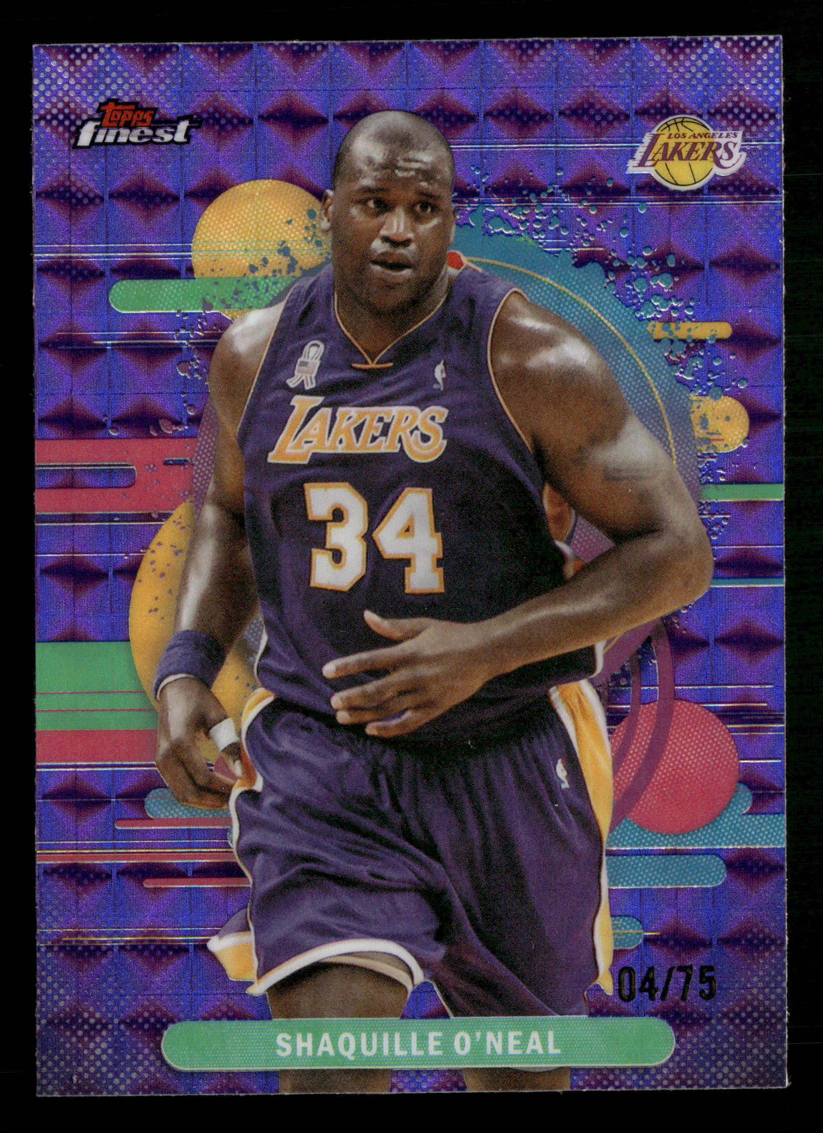 2025-26 Finest #194 Shaquille O'Neal Purple X-Fractor #/99