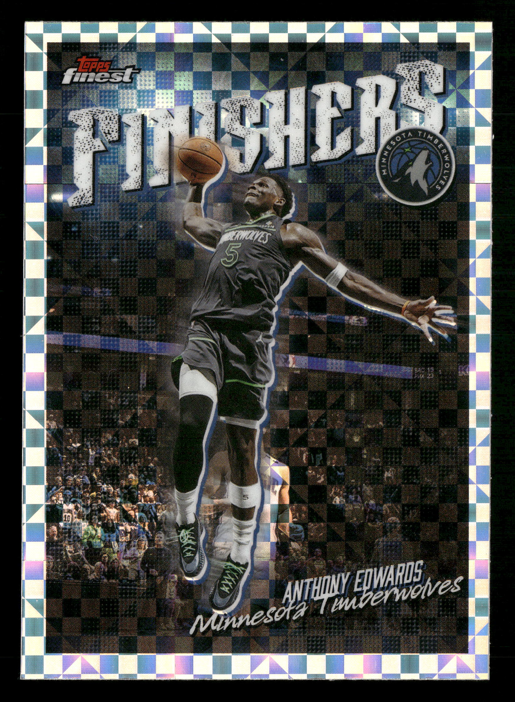 2025-26 Finest #FI-2 Anthony Edwards Finishers X-Fractor